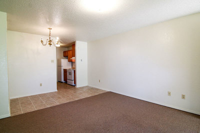 photo of living room of apartment building